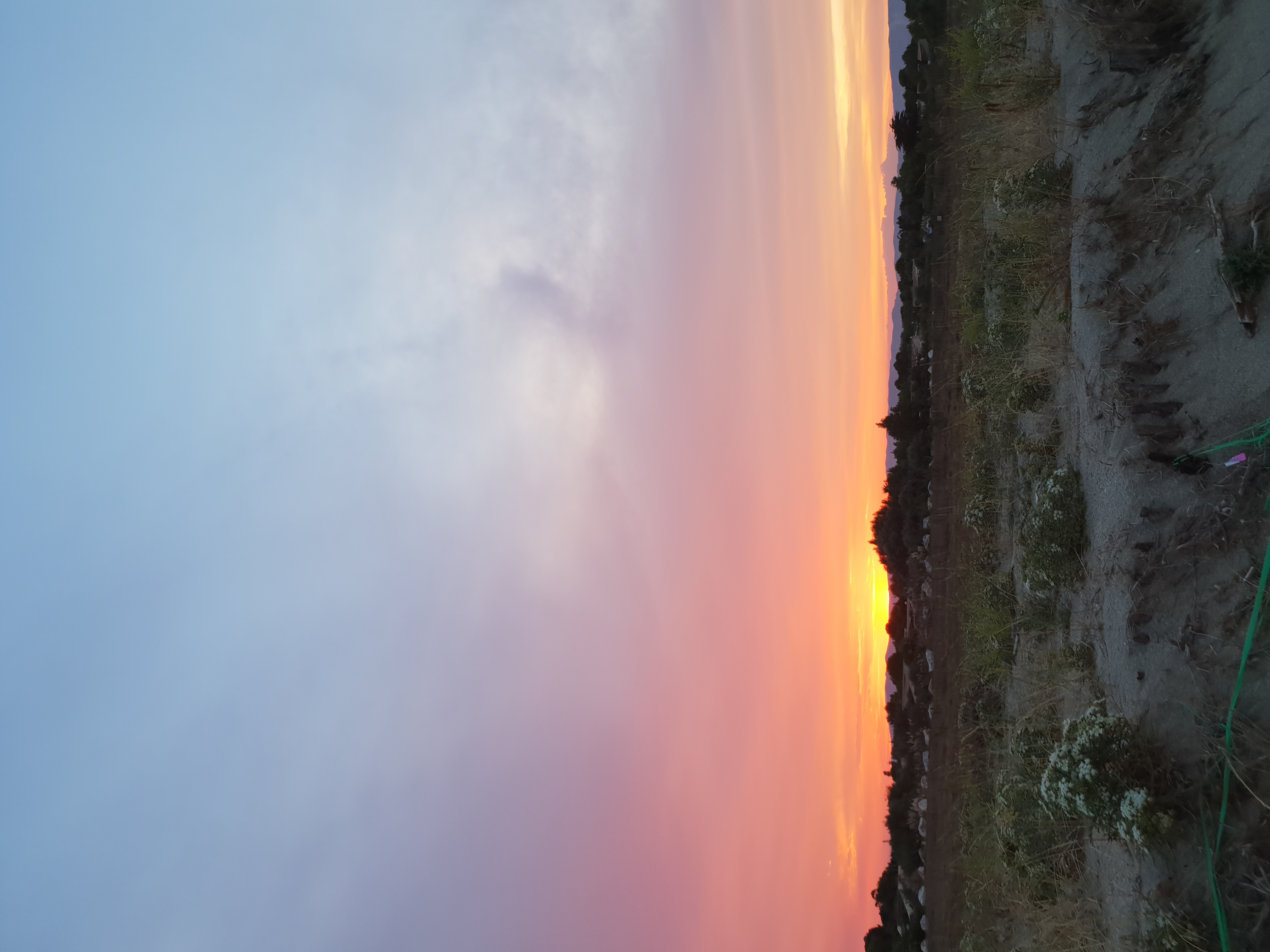 Coucher de soleil près de Perpignan, Perpignan, en France